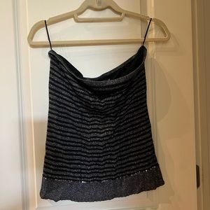 The Limited Black strapless sparkly top